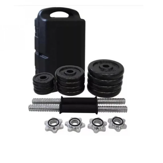 Kit Pesas Mancuernas 20 Kg 40 Lb Estuche